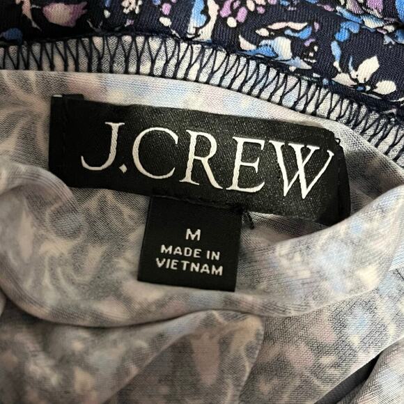J.Crew Ruched Matte Jersey Turtleneck Coventry Floral Size Medium - Picture 6 of 10